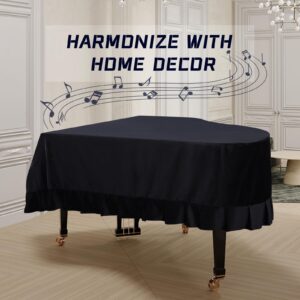 Yajun Grand Piano Cover Dustproof Baby Grand Piano Protective Cover Washable with Velvet Full Triangle Piano Cover 62.9"x59"x19.6"