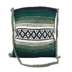 needzo mexican falsa woven crossbody tote bag, boho hippie fashion bags for women, style may vary, 14 x 13 inches