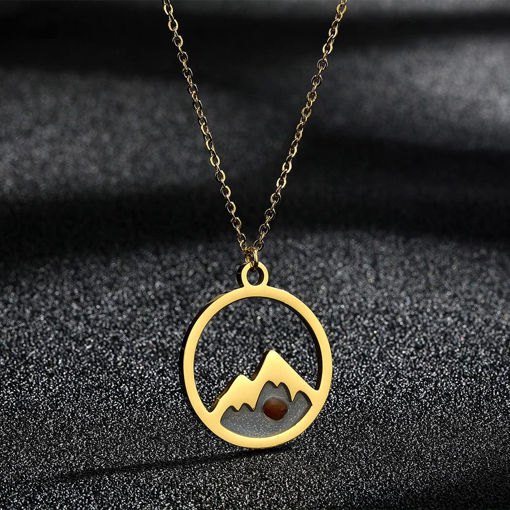 2pcs Mustard Seed Necklace For Women, Stainless Steel Christian Gifts Move Mountains Faith Jewelry Inspirational Gold Silver Dainty Necklaces For Women Trendy Simple, Stainless Steel, No Gemstone