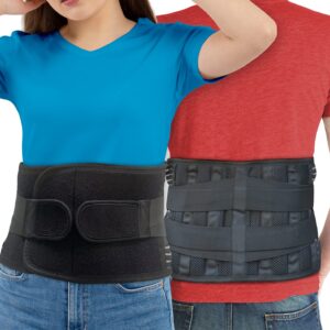 Lower Back Brace Support | Breathable Lumbar Support Brace For Sciatica Nerve Pain Relief | Low Back Support Belt For Heavy Lifting, Work, Scoliosis, Herniated Disc Back Pain Relief Men Women (MEDIUM)