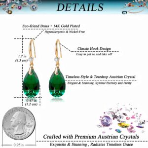 Austrian Crystal Teardrop Dangle Drop Earrings for Women