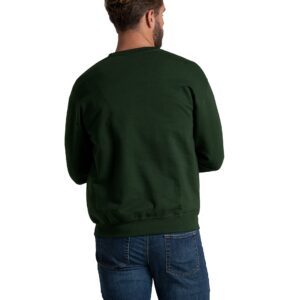 Fruit of the Loom Men's Eversoft Fleece Crewneck Sweatshirts, Moisture Wicking & Breathable, Sizes S-4X, Duffle Bag Green, 3X-Large