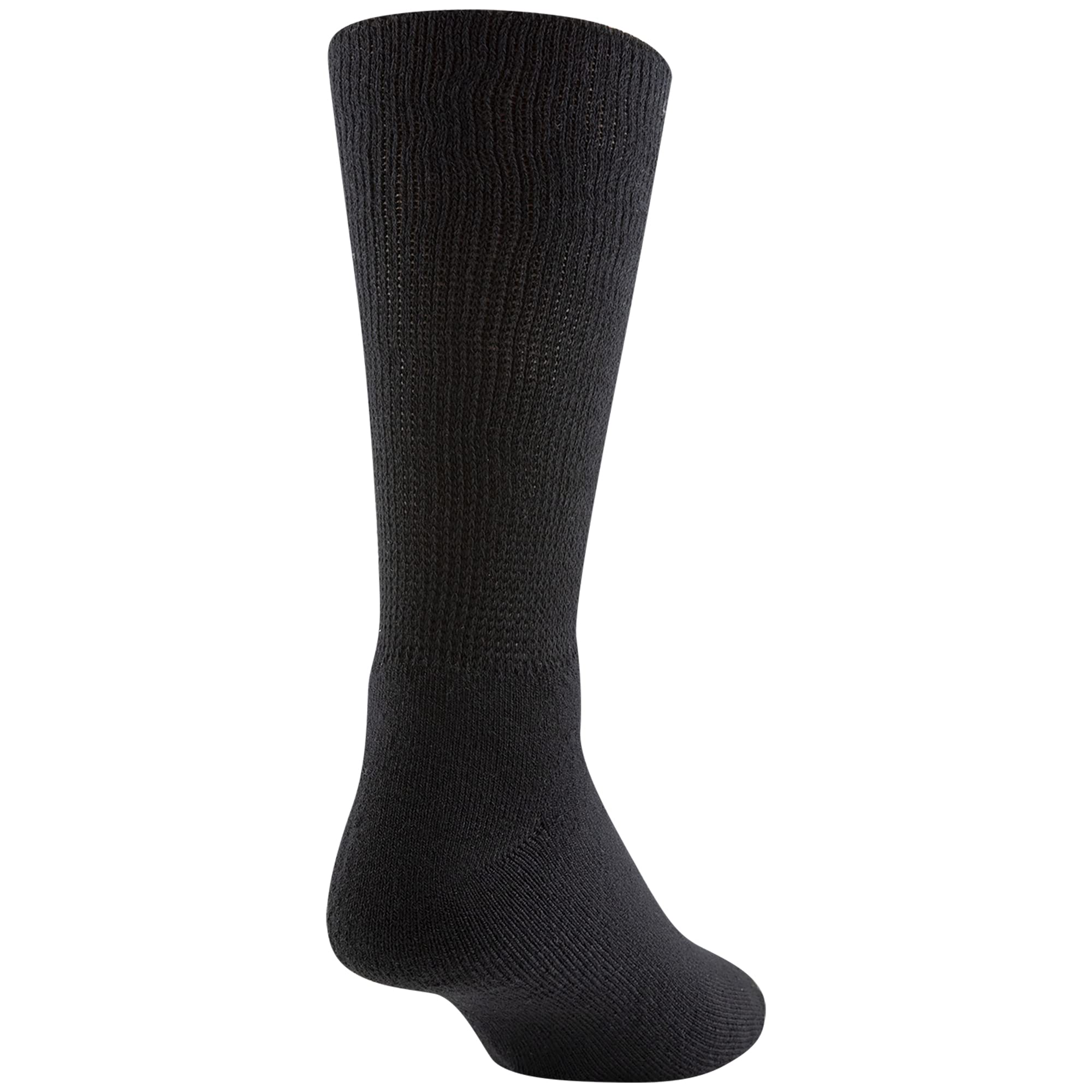 GOLDTOE Men's Non Binding Crew Socks, Multipairs, Black (3-Pairs), X-Large