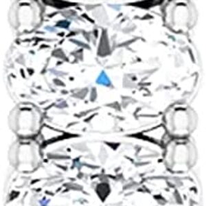 Moissanite World Touch of Paradise Bold Eternity Wedding Band, Oval Cut 17 Carat, VVS1 Clarity, Colorless Moissanite, 925 Sterling Silver, Engagement Ring, Wedding Gift, Perfact for Gift (10.5)