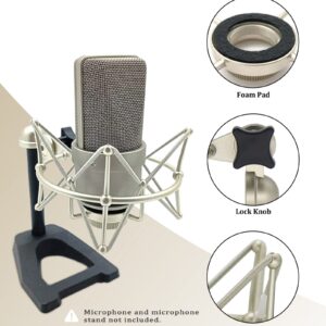 TLM 103 Shock Mount - Microphone Mount Compatible for Neumann TLM 103 M147 Condenser Mic by SUUNTOK,Silver