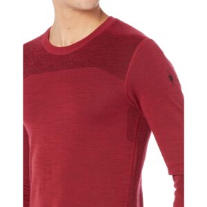 Smartwool Men's Intraknit Thermal Merino Wool Base Layer Crew (Slim Fit), Rhythmic Red, Medium