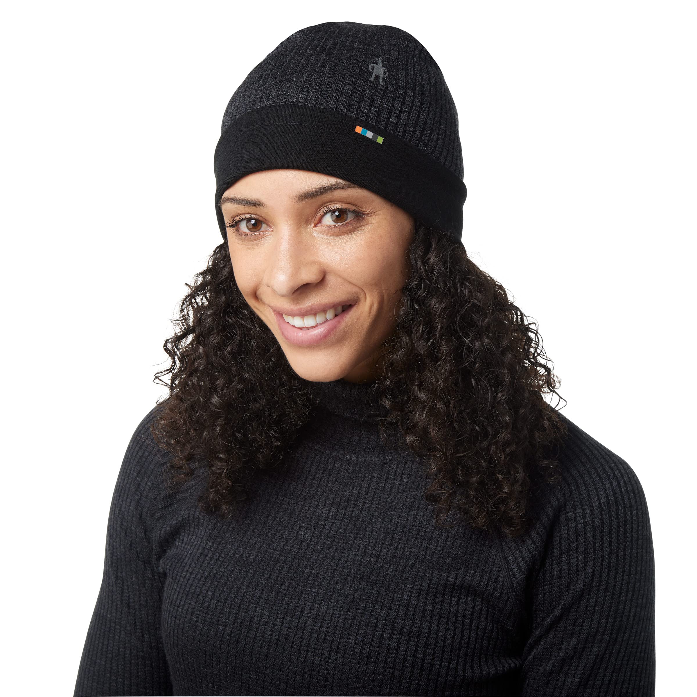 Smartwool Thermal Merino Wool Stash Beanie for Men and Women, Charcoal Heather, One Size