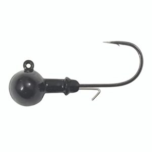 northland fishing tackle elite series finesse football jig for bass fishing, black, 3/8 oz 1/0 hook, 3/card