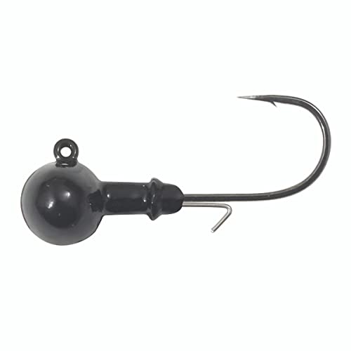 Northland Fishing Tackle Elite Series Finesse Football Jig for Bass Fishing, Black, 3/8 Oz 1/0 Hook, 3/Card