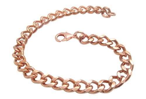 Women's 6 1/2 Inch Solid Copper Link Bracelet CB644G - 5/16 of an inch wide.