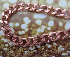 Women's 6 1/2 Inch Solid Copper Link Bracelet CB644G - 5/16 of an inch wide.