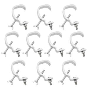 10Pack Heavy Duty Stage Lighting Clamps Hook,45 lb Load Capacity Aluminum Alloy Clamps,Fit 25-55mm OD Tube for DJ Lighting Projector Par Lights Spot Lights