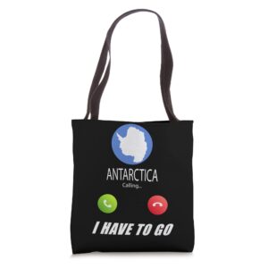 antarctica flag souvenir antarctica is calling tote bag