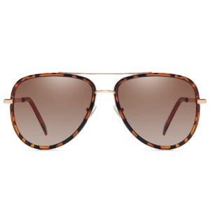 Fozono Polarized Aviator Sunglasses for Women