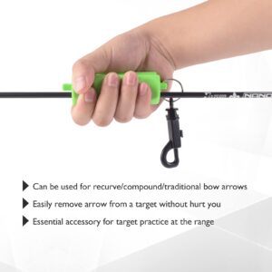 ELONG OUTDOOR 2PCS Archery Arrow Puller Silicone Gripper 3D Target Quick Release Remover Ergonomic Design Hand Saver with Belt Clip for Removing Various Arrows