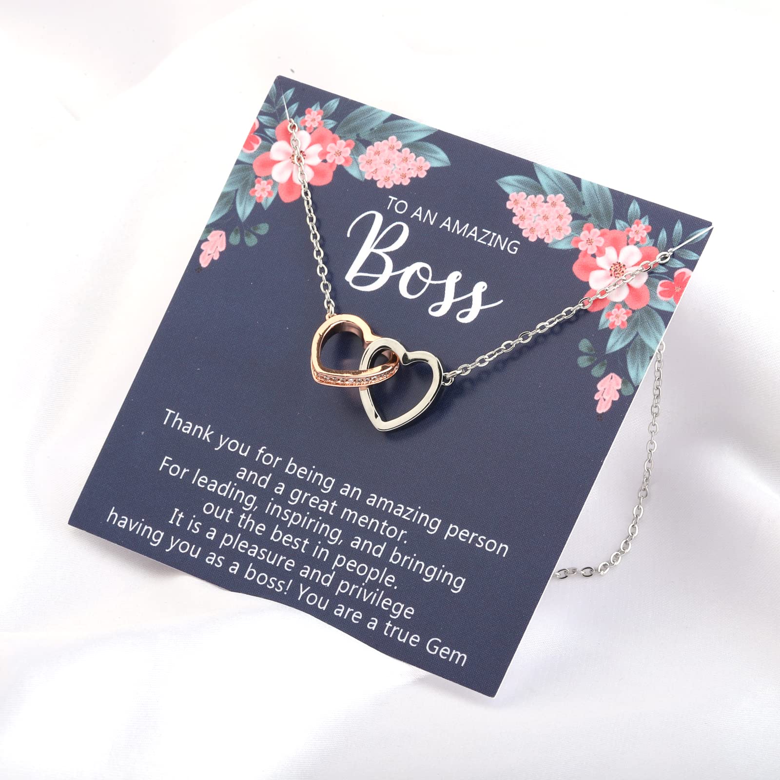 Boss Necklace Best Boss Ever Gift For Boss Female Thank You Boss Gift Manager Supervisor Gift Boss's Day Gift (TO AN AMAZING Boss)