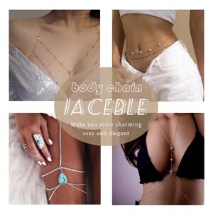 Iaceble Boho Pearl Back Necklace Pearl Backdrop Necklace Gold Back Drop Chain Summer Bridal Backless Chain Necklace Body Chain Jewelry for Women and Girls