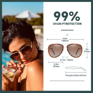 Fozono Polarized Aviator Sunglasses for Women