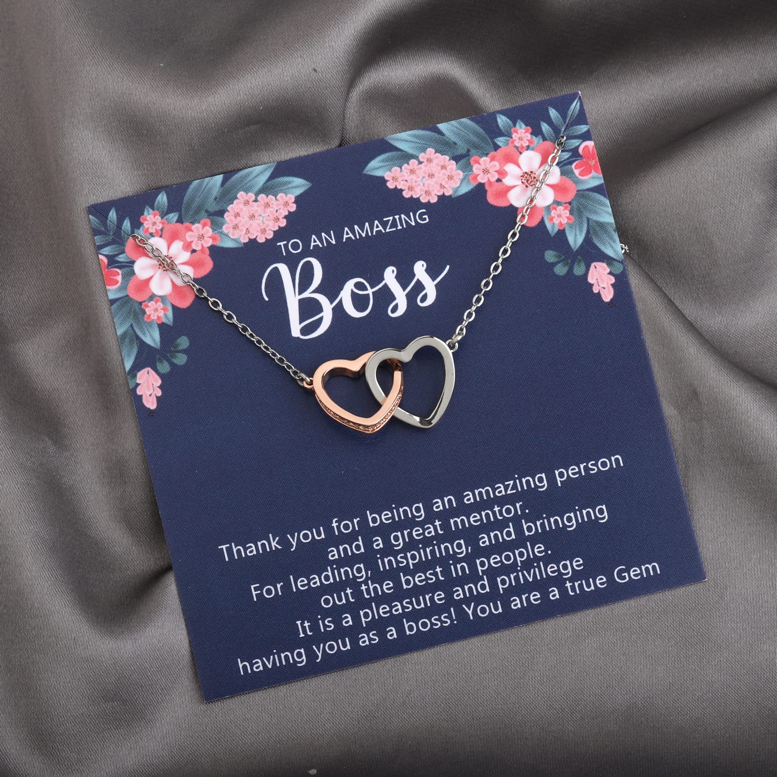 Boss Necklace Best Boss Ever Gift For Boss Female Thank You Boss Gift Manager Supervisor Gift Boss's Day Gift (TO AN AMAZING Boss)