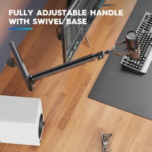 THRONMAX Twist S6 Microphone Boom Arm, Low Profile Mic Stand with Cable Management,Desk Clamp, Versatile Mounting, All-Metal and Fully Adjustable Mic Arm for Streaming, Gaming, Home Office,Universal