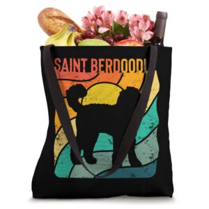 Saint Berdoodle Vintage Sunset Mom Dad Tote Bag