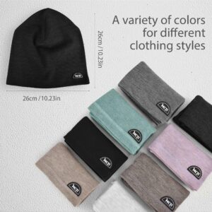 MCTi Slouchy Beanie for Men Women, Winter Warm Stretchy Skull Cap Hat Lightweight for Running Cycling 2 Packed