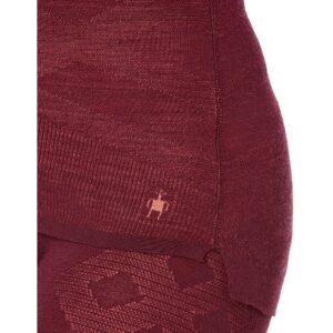 Smartwool Women's Intraknit Thermal Merino Wool Base Layer Crew (Slim Fit), Black Cherry, Large