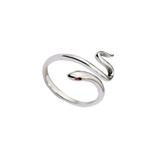 Silver Snake Shape Opening Finger Ring Adjustable Women Jewelry Party Gift New Released