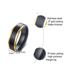 Personalized Matching Rings for Couples His Queen&Her King,Engraved King and Queen Rings for Couples Set Stainless Steel Black Wedding Engagement Bands Promise Rings for Him and Her Couples Anniversary Valentine's Jewelry (Black)