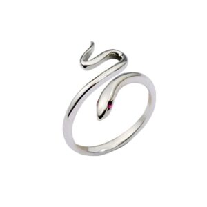 silver snake shape opening finger ring adjustable women jewelry party gift new released