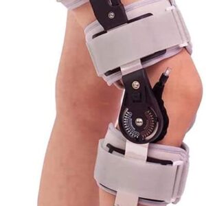 Hinged Knee Brace Support for Protection Orthopedic Hinged Knee Brace Support Adjustable Knee Joint Splint ROM Knee Orthosis Immobilizer Stabilizer Post-Op Arthritis Ligament Injury Protector