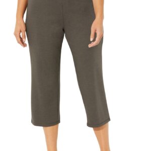 Catherines Women's Plus Size Yoga Capri - 0X, Heather Grey