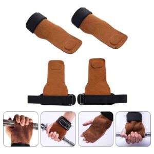 1 Pair Palm Protector Up Bar Hand Grips Gymnastics Gloves Workout Grips Palm Grips Gymnastics Hand Grips Weightlifting Palm Guard Weight Lifting Gloves Strap Cross Handle Man Sbr