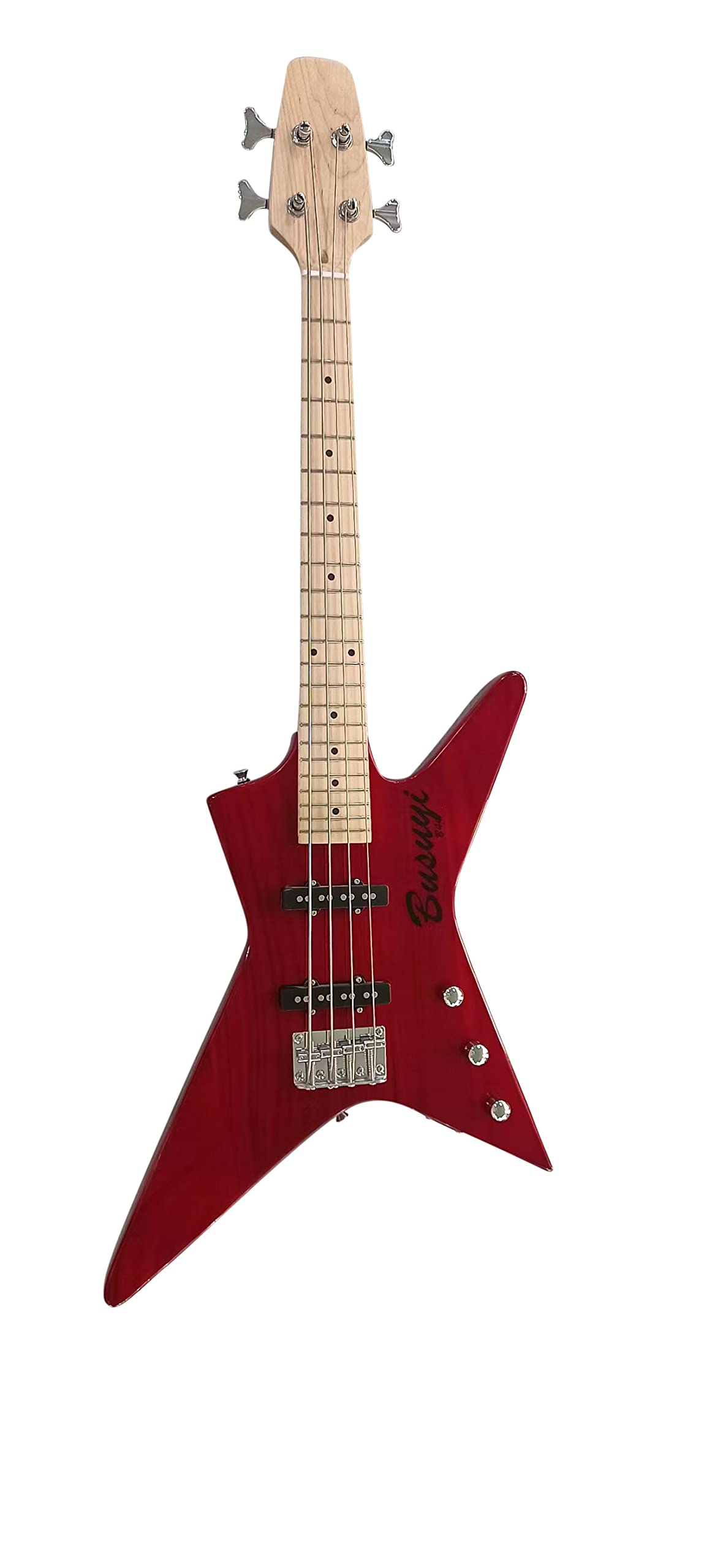 4 String Bass Short Scale Bolt On (Maroon)