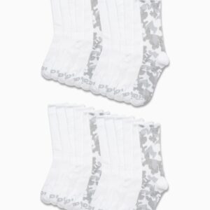 AND1 Men's Socks - Athletic Cushion Crew Socks (24 Pack), Size 6-12.5, White Camo