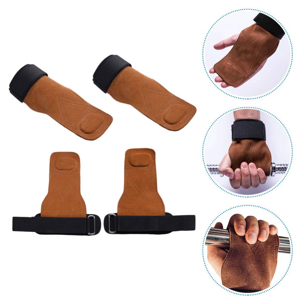 1 Pair Palm Protector Up Bar Hand Grips Gymnastics Gloves Workout Grips Palm Grips Gymnastics Hand Grips Weightlifting Palm Guard Weight Lifting Gloves Strap Cross Handle Man Sbr