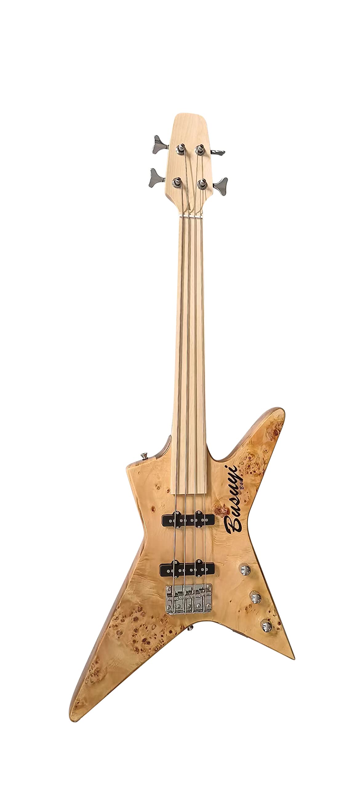 4 String Fretless Short Scale Bolt On Bass Blurp