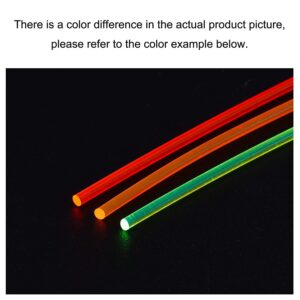 limaity L3.2ft Fiber Optic Sight Replacement Rod for Bow Sight Fluorescence Fiber Optic Sights Rod High Brightness Glow Stick Green/Red/Hunter Orange (Diameter 0.019"(0.5mm), Mixed Color)