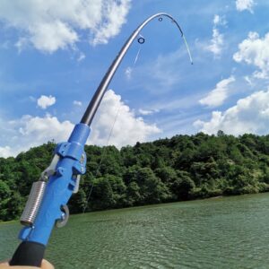 CAIGAO Automatic Fishing Rod Telescopic Fishing Pole，Portable Comfortable EVA Handle, Travel Fishing Pole for Bass Trout Fishing