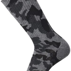 AND1 Men's Socks - Athletic Cushion Crew Socks (24 Pack), Size 6-12.5, Black Camo