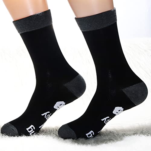 JNIAP Chiropractor Socks New Chiropractor Gifts Chiropractic Student Graduation Gifts 2 Pair Chiropractor Crew Socks for Men Novelty Socks(BLACK)