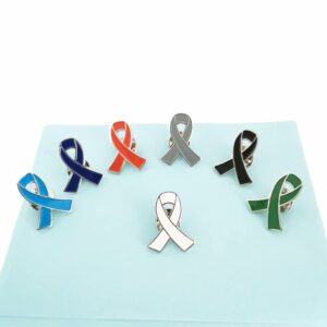 Green Ribbon Awareness Pins 50Pcs Mental Health Awareness Brooch Hope Enamel Lapel Pins