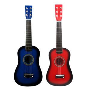 Toyvian 23 Guitar for Kids Ages 5-9 Guitar for Kids Ages 3-5 Kids Acoustic Guitar Beginner Guitar for Adults Ukulele for Beginners Small Birthday Favors for Adults Baby Aldult Bamboo