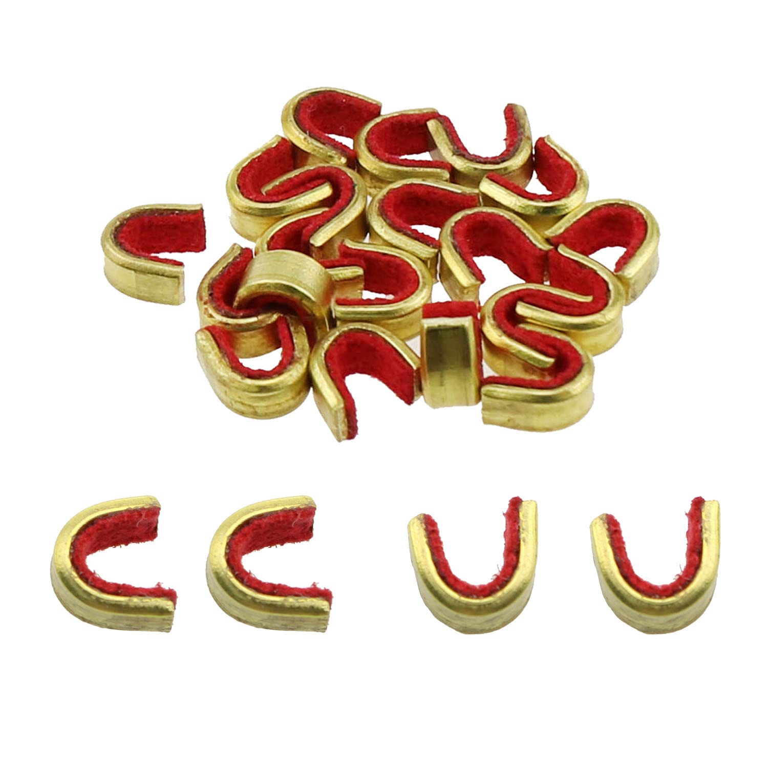 E-outstanding Nock Point 20PCS Archery String Nocking Points Bow String Buckle Clips Cam String Nocks for Compound and Recurve Bow Red Archery Nocking Point