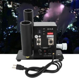 CO2 Fog Machine, 250W Double Pipe Co2 Cryo Jet Machine Air Column Smoke Machine Digital Stage Effect 2 Pipe Co2 Fog Jet Unit CO2 Cannon Fogger with DMX512 for Stage Shows Club Wedding Party