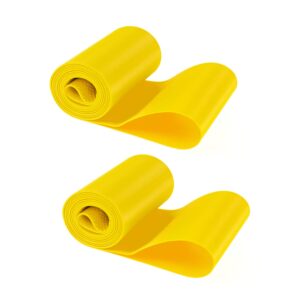 Bicycle Bike Rim Liner Strips Rim Tape 20Inch Bike Fat Tire PVC Inner Tube Protector Liner for Road Bike MTB Mountain Bike Tube, Puncture & Temperature Resistant, Waterproof 2PCS (Yellow20)