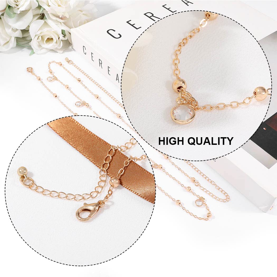 Sixexey Boho Waist Chain Gold Bead Belly Chains Summer Beach Body Jewelry for Women