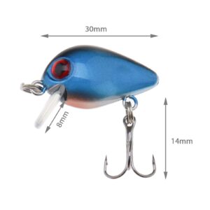 Create idea 10PCS Fishing Lures with Treble Hook Crankbaits Mini Artificial Fishing Hard Baits for Trout Bass Freshwater Saltwater Fishing Tackle Fishing Gear