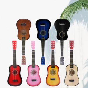 Toyvian 23 Guitar for Kids Ages 5-9 Guitar for Kids Ages 3-5 Kids Acoustic Guitar Beginner Guitar for Adults Ukulele for Beginners Small Birthday Favors for Adults Baby Aldult Bamboo