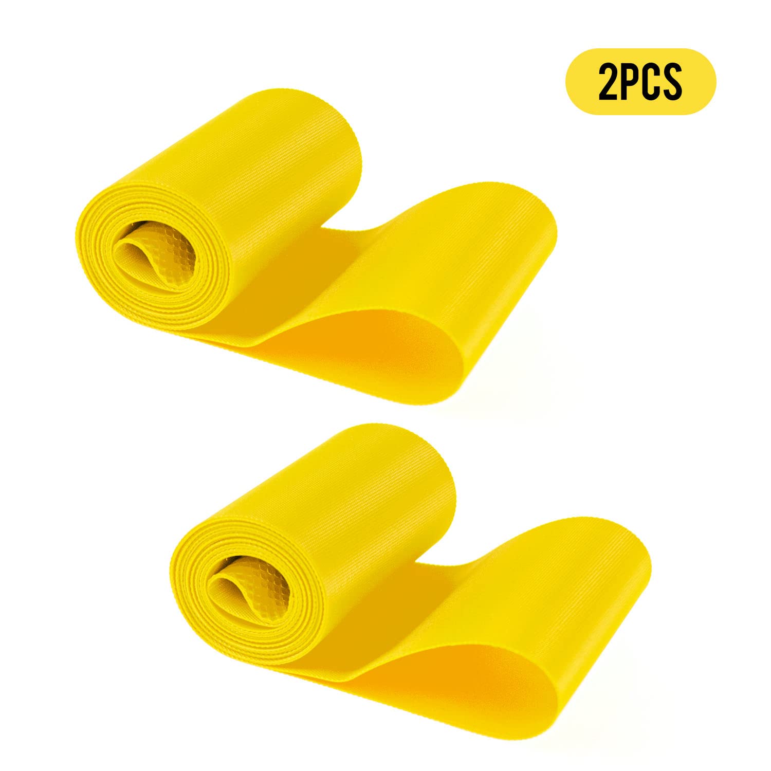 Bicycle Bike Rim Liner Strips Rim Tape 20Inch Bike Fat Tire PVC Inner Tube Protector Liner for Road Bike MTB Mountain Bike Tube, Puncture & Temperature Resistant, Waterproof 2PCS (Yellow20)